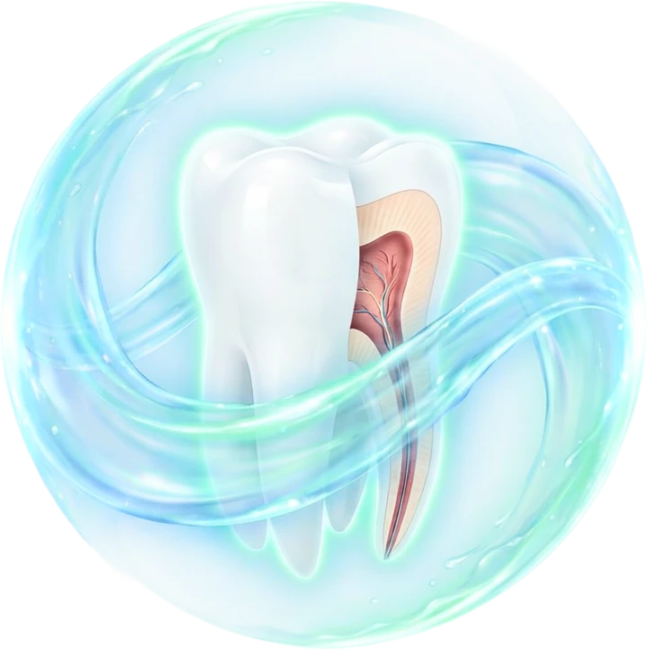 Close up of chewable dental supplement tablet
